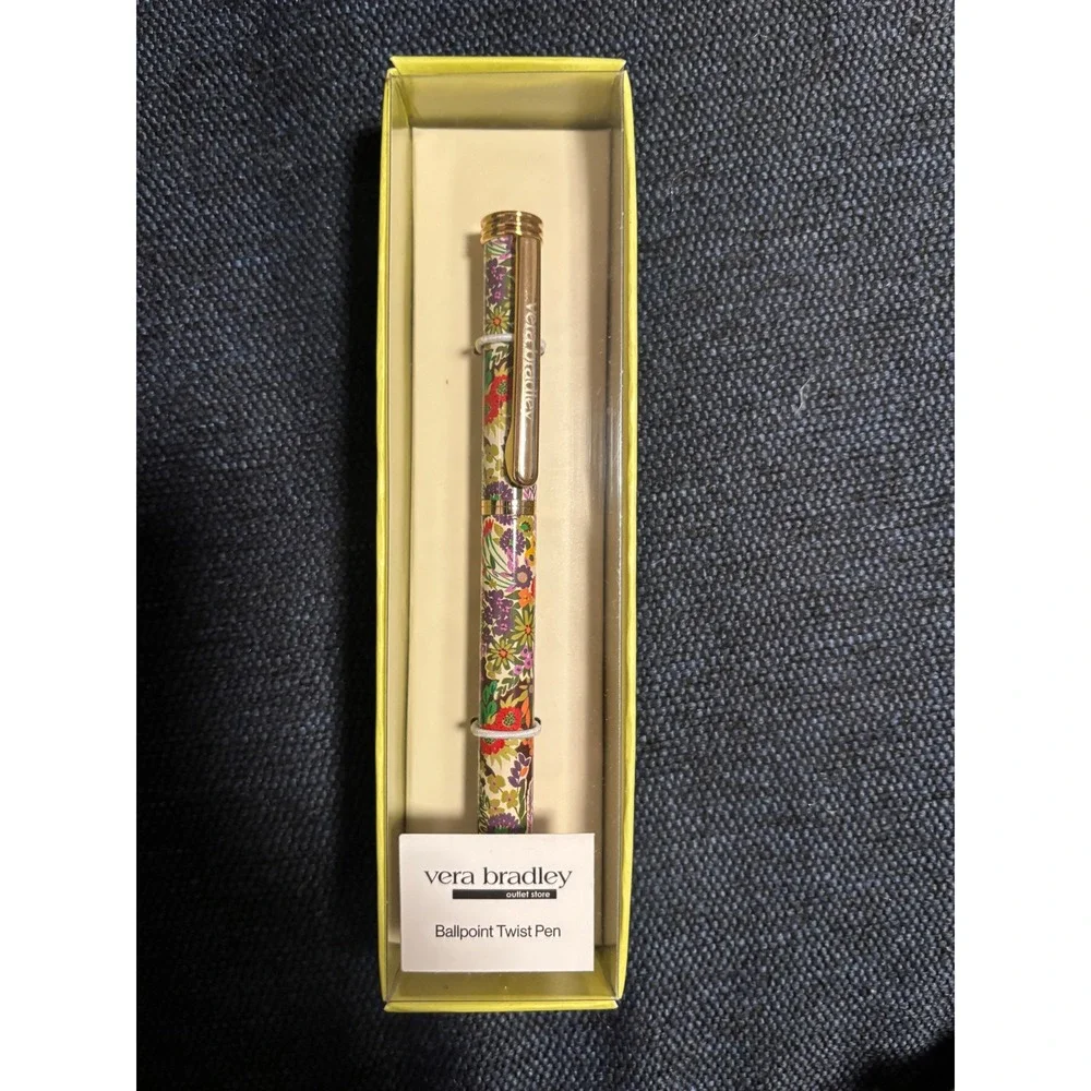 Vera Bradley Ballpoint Twist Pen‎ Evening Garden Black Ink Refillable
